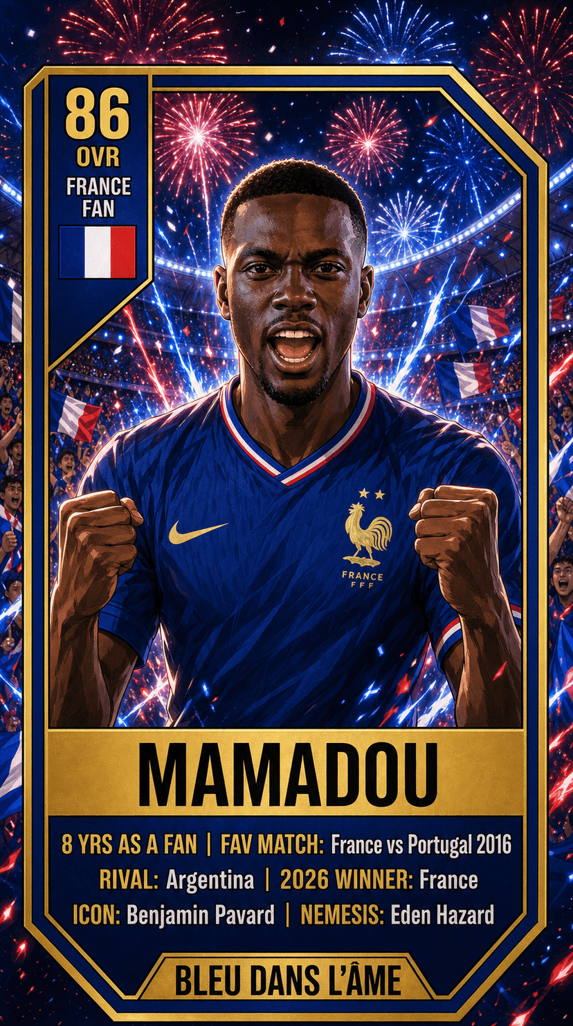 Mamadou fan card