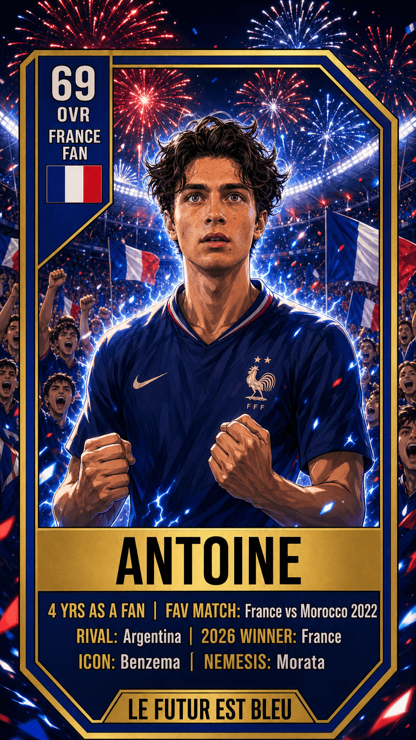 Antoine fan card